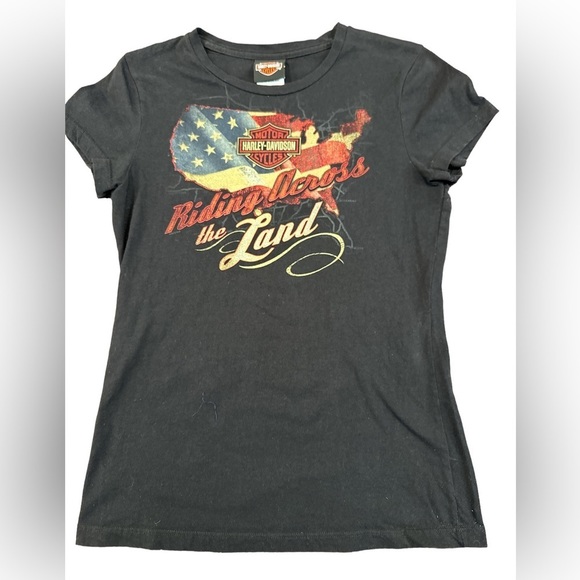 Harley-Davidson‎ Women’s T. Medium. Syracuse, NY Dealership on Back. - Picture 1 of 2